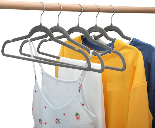 Humero Plastic Grey Clothes Hanger HUUUM23X20 20 Pieces