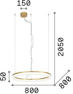 Ideal Lux LED Κρεμαστό Φωτιστικό Μαύρο 80εκ. Ideal Lux LED Κρεμαστό Φωτιστικό Μαύρο 80εκ.
