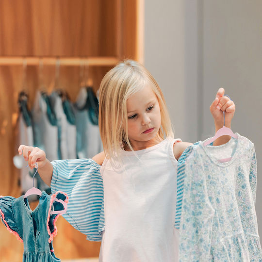 Humero Kinderkleiderbügel Rosa 10Stück