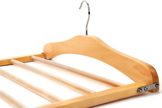 UnicUtil Umeraș pentru Dulap Pliabile pentru pantaloni Lemn Bej UUUM58X4 4buc