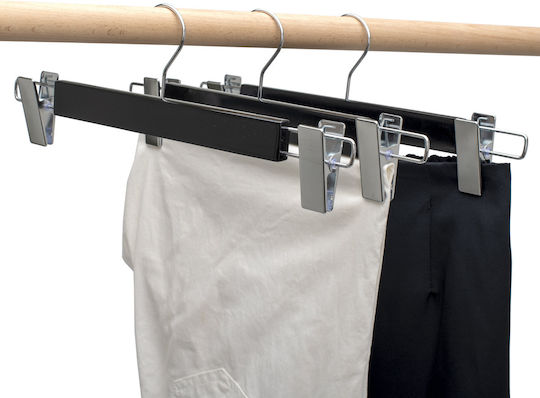 Humero Umeraș pentru Dulap pentru pantaloni Lemn Neagră 20buc