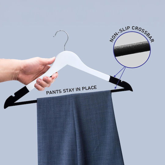 Humero Clothes Hanger White 30pcs