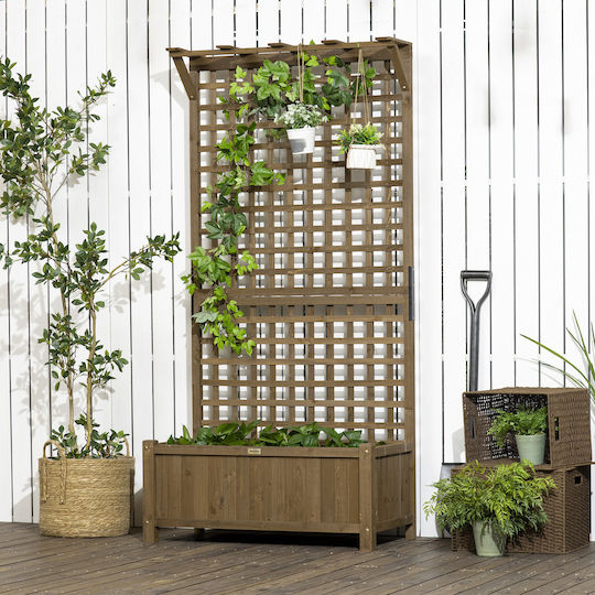 Outsunny Planter Box Lemn Maro 90x45x183cm.