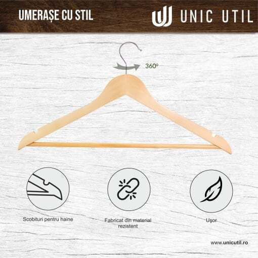 UnicUtil Вешалка за Дрехи Бежов UUUM11X30 30бр