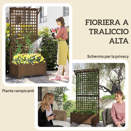 Outsunny Planter Box Lemn Maro 90x45x183cm.