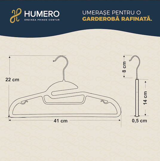 Humero Вешалка за Дрехи Сив 30бр