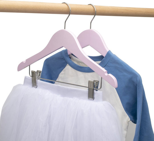 Humero Umeraș pentru Dulap pentru pantaloni Lemn Roz 20buc