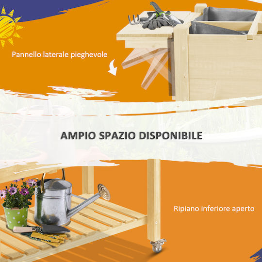 Outsunny Кутия за саксии Дърво Wood 123x54x87см.