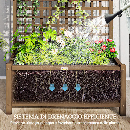 Outsunny Planter Box Lemn Maro 90x45x183cm.