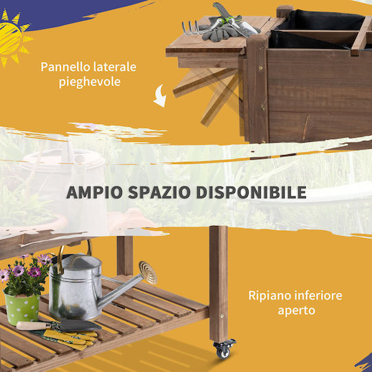 Outsunny Planter Box Wooden 123x54x87cm.