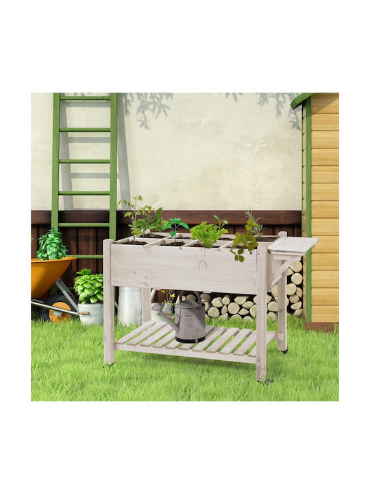 Outsunny Planter Box Lemn Wood 123x54x87cm.