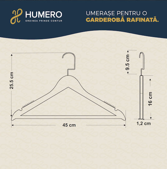 Humero Agățători De Haine Bej HUUUM29X20 20 Bucăți