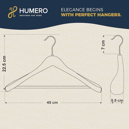 Humero Agățători De Haine Albe HUUUM18X4 4 Bucăți