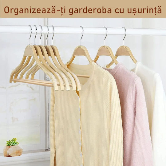 Humero Вешалка за Дрехи Бежов 30бр