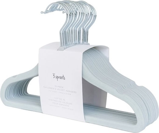 3 Sprouts Child Clothes Hanger White 15pcs