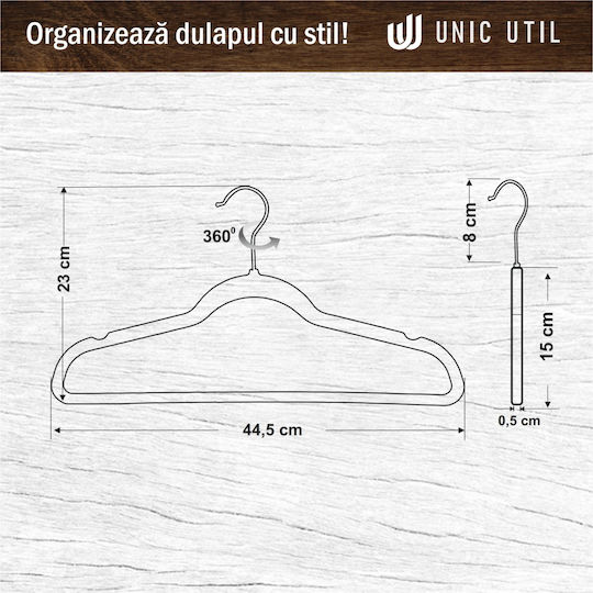 UnicUtil Umeraș pentru Haine Bej UUUM48X20 20buc