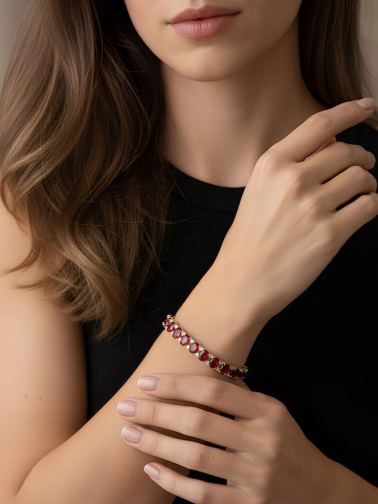 Chrysothemiss Brățară Pentru Femei Ruby Allure Ruby Pietre Sintetice Zircon