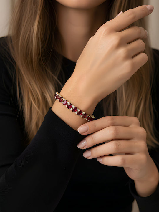 Chrysothemiss Brățară Pentru Femei Ruby Allure Ruby Pietre Sintetice Zircon