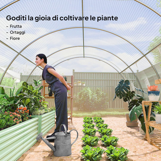 Outsunny 845-612V01WT Seră Tunel 3.97x3x2m