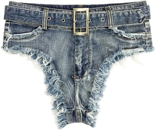 Denim Raw Hem Ripped Hot Pants