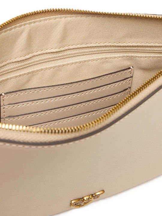 Flat Classic Leather Women's Bag Shoulder Beige