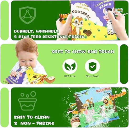 Queen Mother Fabric Activity Book for 6+ Months Various Designs 1pc