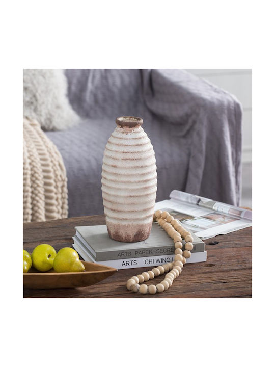 Artekko Decorative Vase White 12.7x12.7x28.4cm
