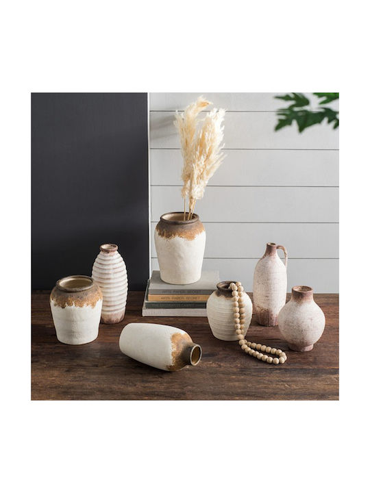 Artekko Decorative Vase White 12.7x12.7x28.4cm