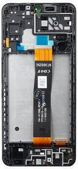 Screen with Touch Mechanism and Frame for Samsung A047F Galaxy A04s (Black)