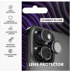 Gehärtetes Glas Vollgesicht Hammer Glas Handy-Kameraschutz Apple iPhone 14 Pro 14 Pro Max Materialfarbe Schwarz