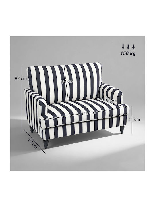 Πολυθρόνα Βελούδινη Μαύρο Και Λευκό 115x82x82cm