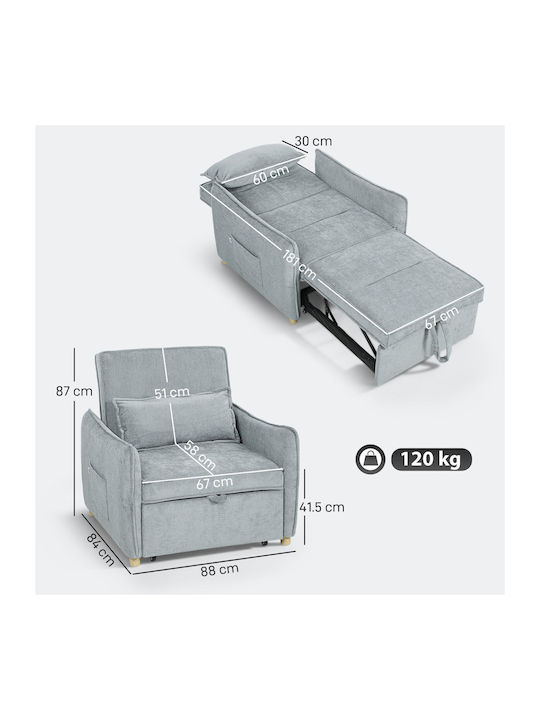 Schlafsessel Gray 88x84x87cm