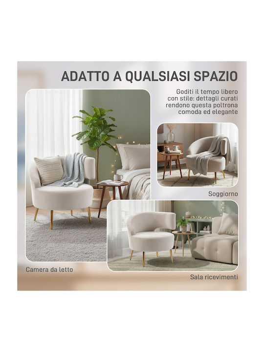 Relaxsessel White Cream 69x65x67cm