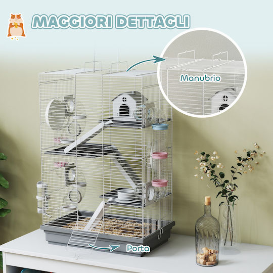 Pawhut Rodent Cage 47x30x70cm