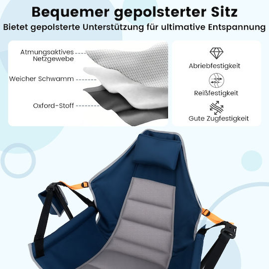 Costway Stuhl Strand Blau 95cm.