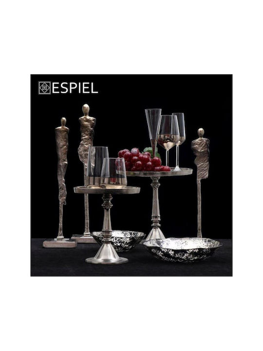 Espiel Set Gläser Cocktail/Trinken aus Glas in Silber Farbe 470ml 6Stück