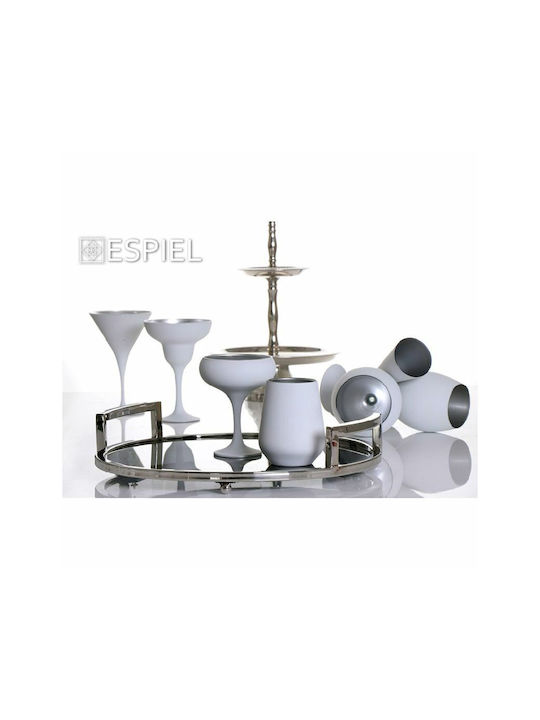 Espiel Set Gläser für Weißwein aus Glas in Silber Farbe 655ml 6Stück