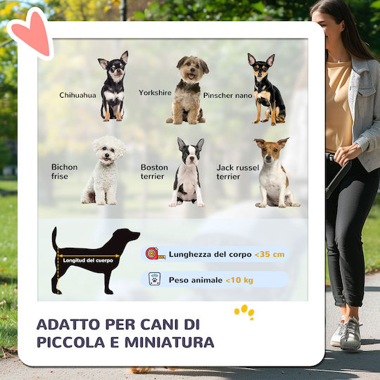 Pawhut Dog Carrying Pink Stroller L13.5xW13.5cm