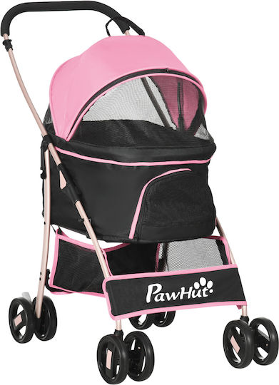 Pawhut Dog Carrying Pink Stroller L13.5xW13.5cm