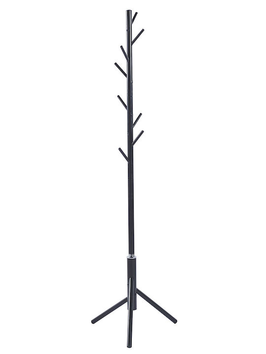 Metallic Coat Rack Black Espina 58x58x175cm