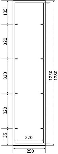 System Plasio Rafierras Finetto Schwarz Matt 960mm