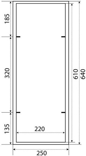 System Plasio Rafierras Finetto Schwarz Matt 960mm