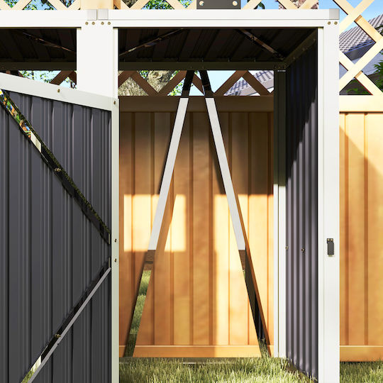 Metallic Garden Shed Galvanized M1.46xW0.81xH1.22m