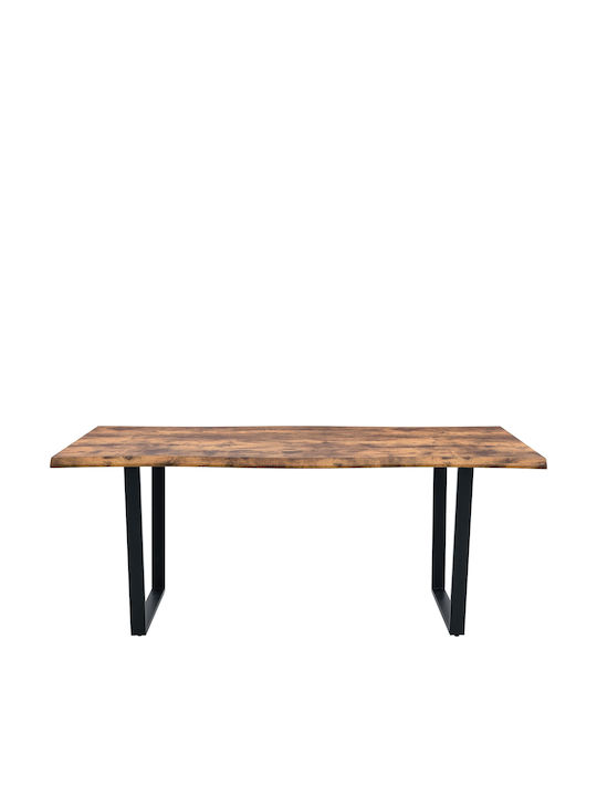 Esszimmer Northam 3Stück Walnut / Black 180x90cm