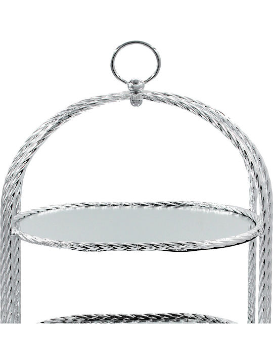 Keskor Metallic Dessert Tower Silver P20xL58cm