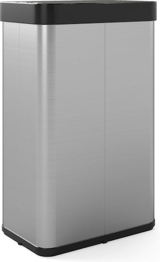 Costway Waste Bin Made of Stainless Steel with Sensor 60lt Silver