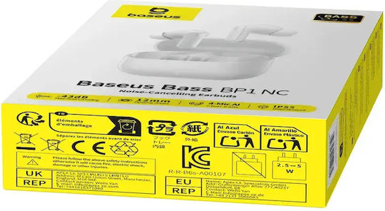 Baseus In-ear Bluetooth Handsfree Earphones White