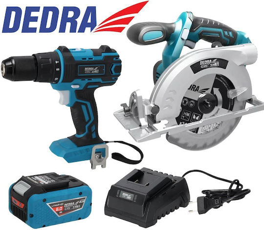 Dedra DED7042 + DED7064 Σετ Δισκοπρίονο & Δραπανοκατσάβιδο 18V με Μπαταρίες