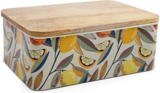 Atmosphera Citrus Zest Кутия за Обща Употреба с Капак Стъклена Жълта 10x25.5см 1 Брой