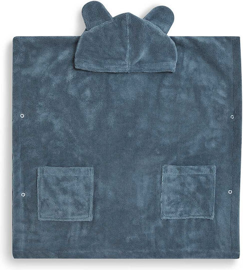 Cannon Kid's Poncho Bathrobe 5-10 E Dark Petrol Blue Cannon Kid's Poncho Bathrobe 5-10 E Dark Petrol Blue